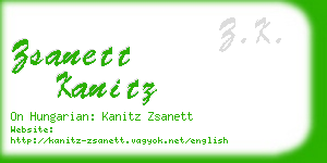 zsanett kanitz business card
